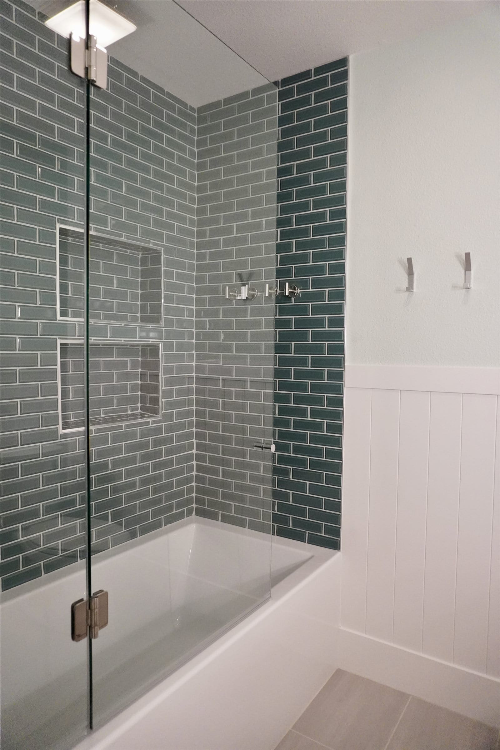 Green Tile Bathroom Remodel