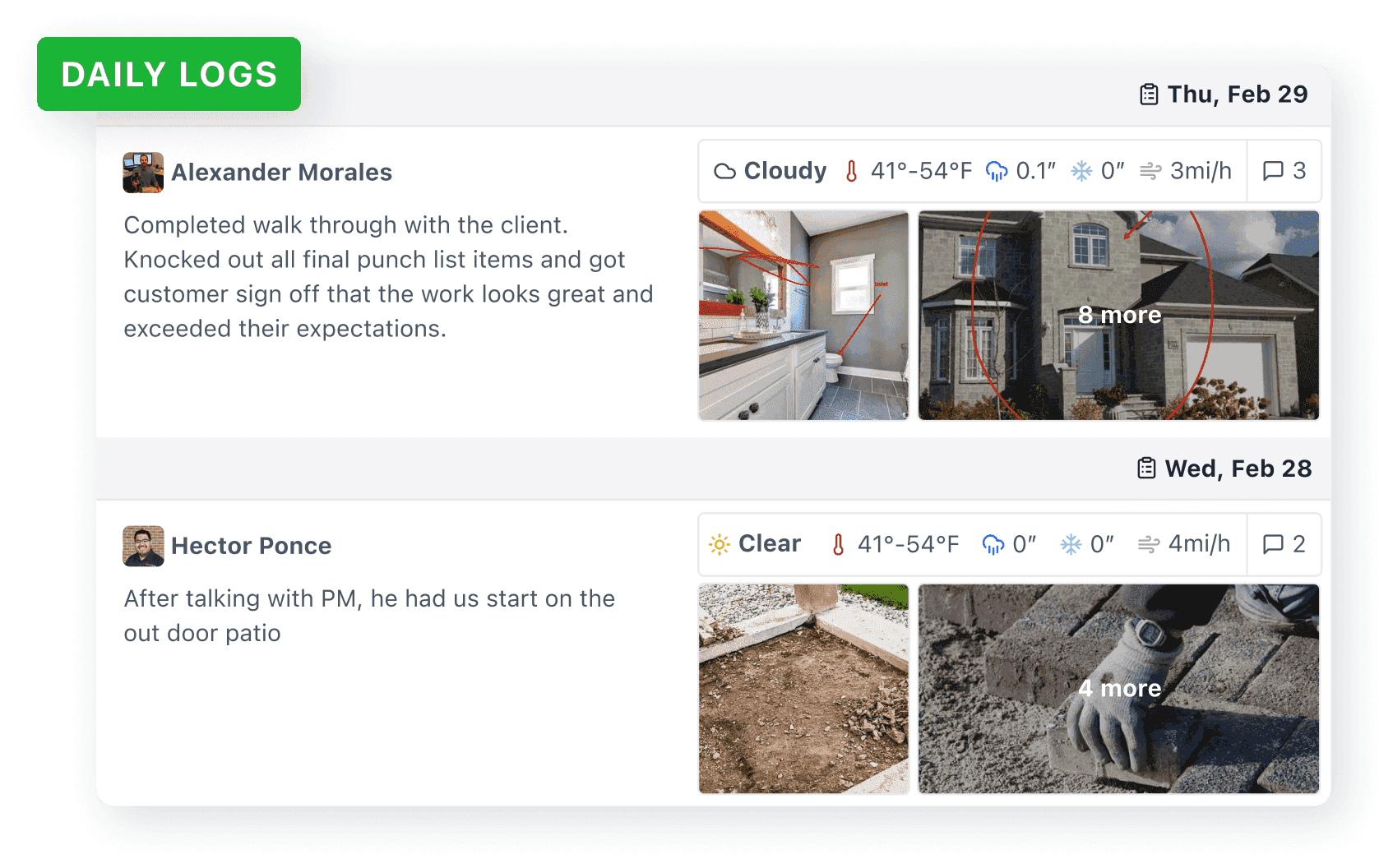 JobTread portal - live project scheduling timeline