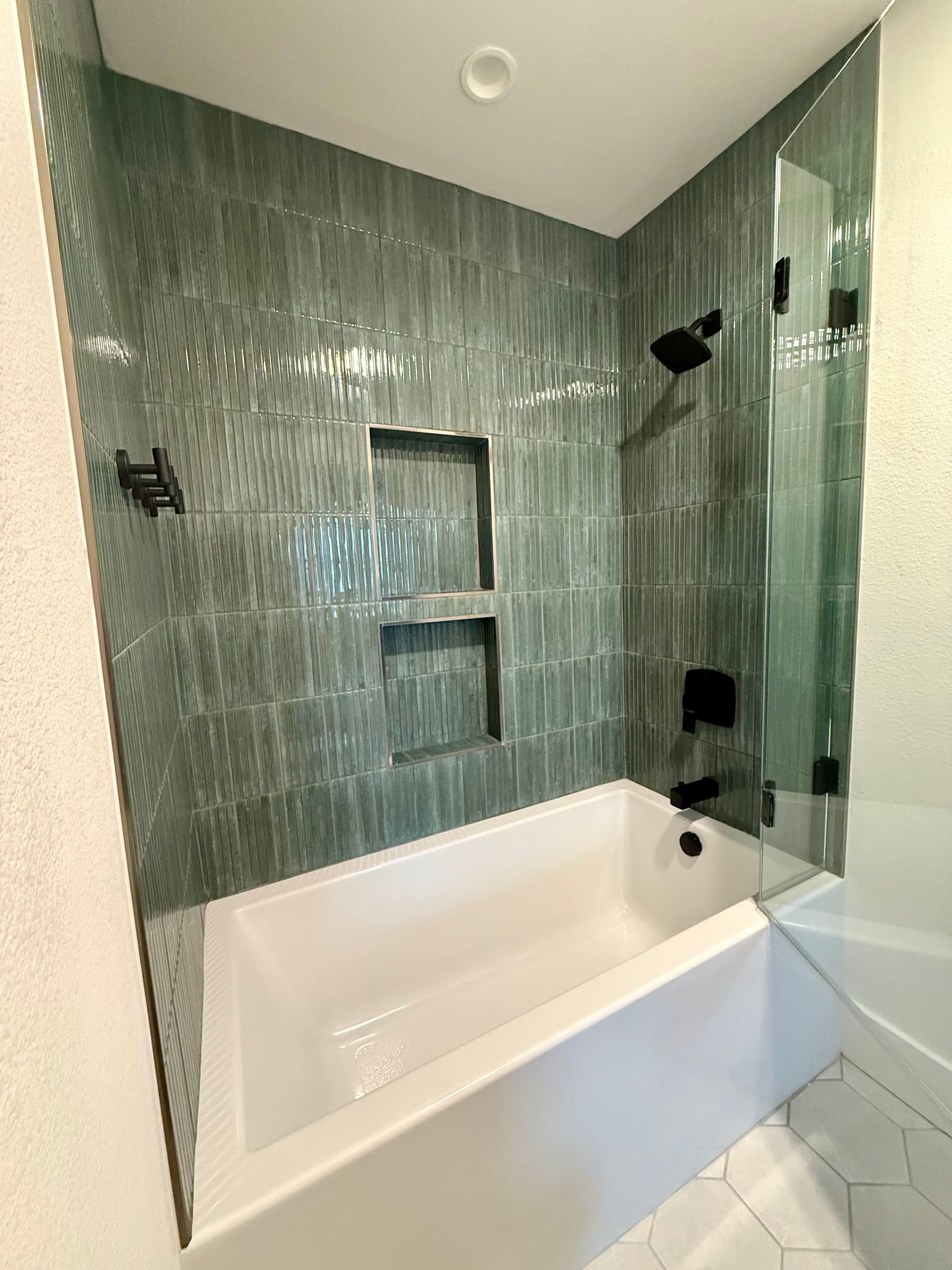 Patterned Tile Shower