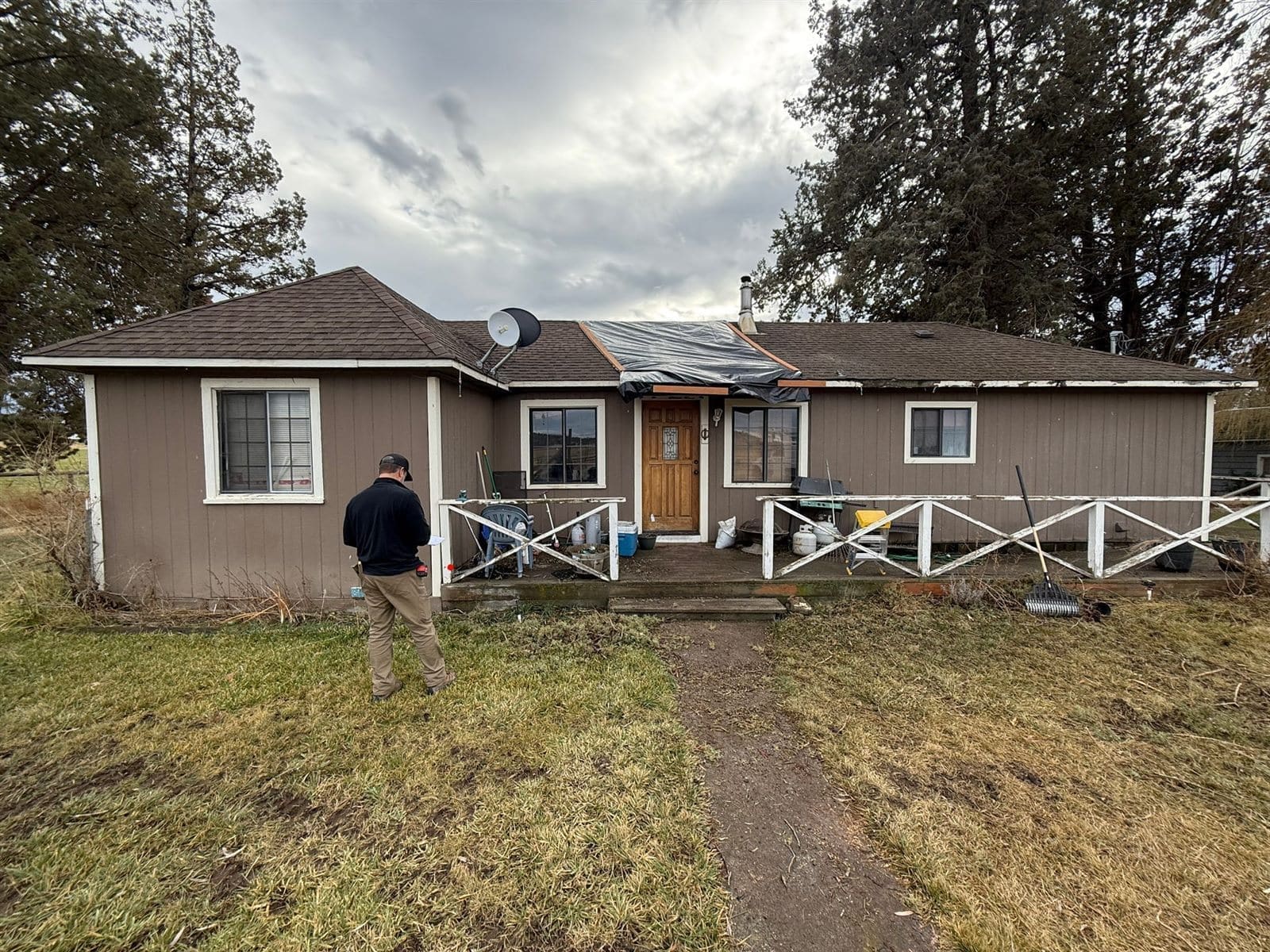 Before - Storm Damage Roof & Exterior Rebuild