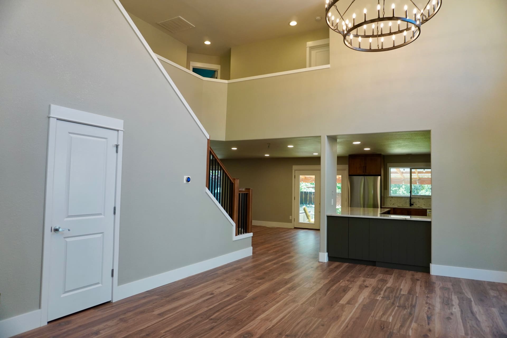 Open-concept living area remodel in a Central Oregon home
